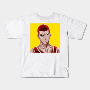 the talented sakuragi in basketball team player ecopop portrait art Kids T-Shirt